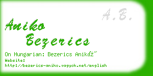 aniko bezerics business card